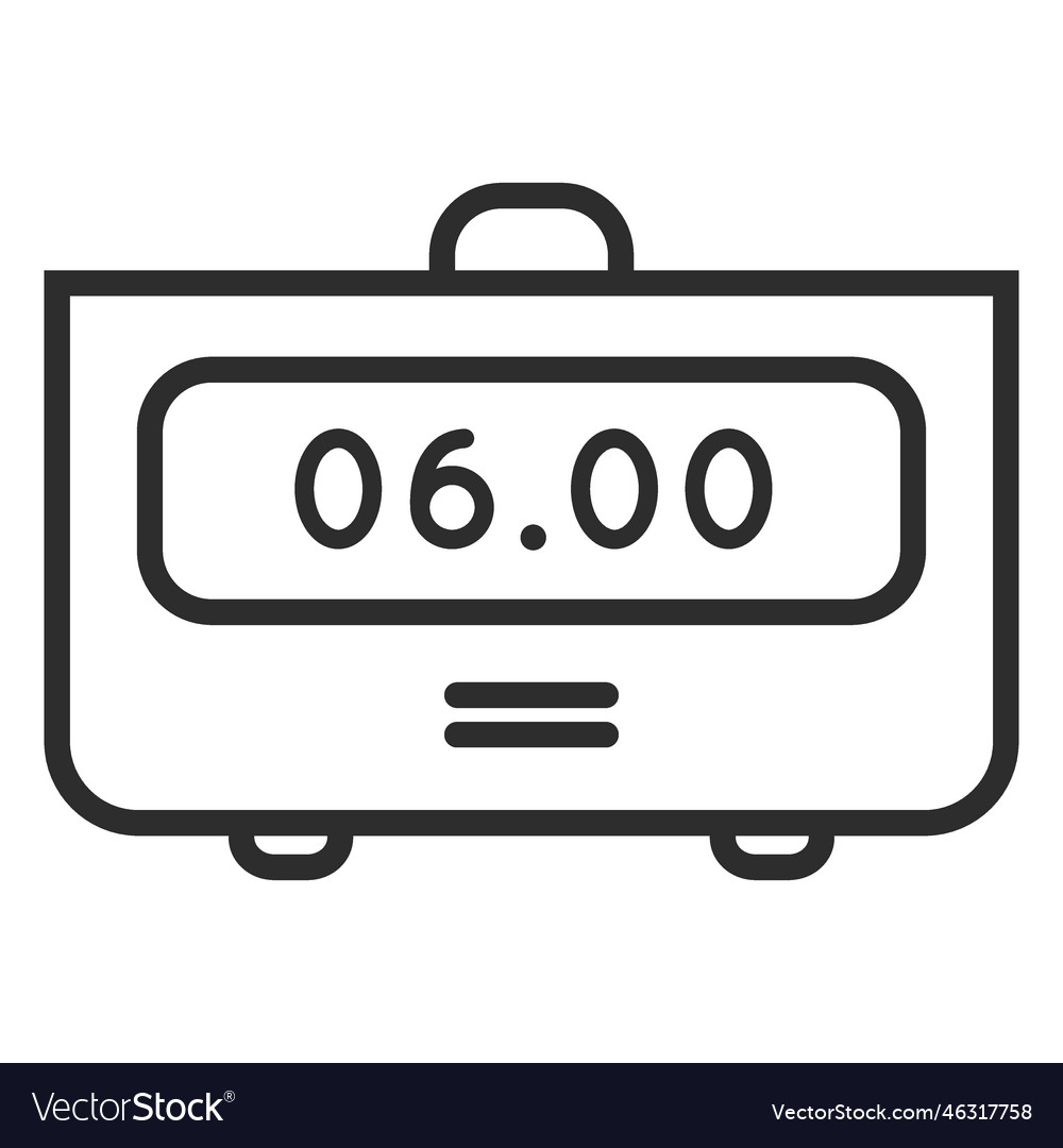 Alarm clock digital Royalty Free Vector Image - VectorStock