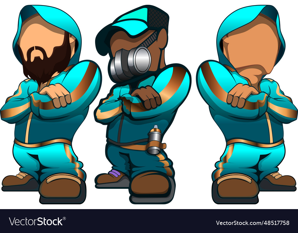 Bad Boy B Boy Urban Graffiti Character Mascots Vector Image Bad Boy B Boy Urban Graffiti Character Mascots Vector Image