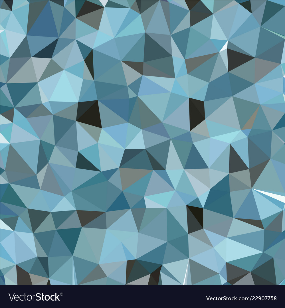 Cadet blue triangular low poly mosaic abstract vector image Cadet blue triangular low poly mosaic abstract