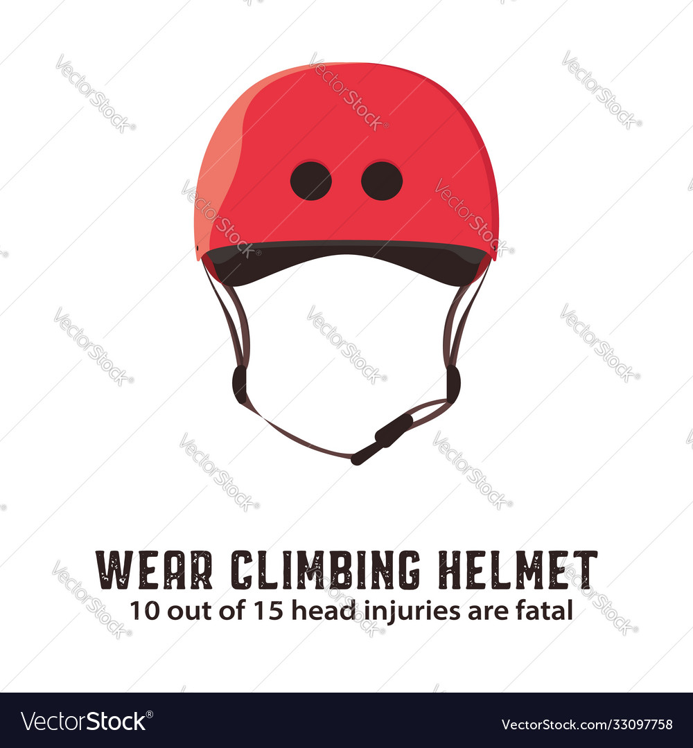 Climbing helmet mountaineering safety equipment vector image Climbing helmet mountaineering safety equipment