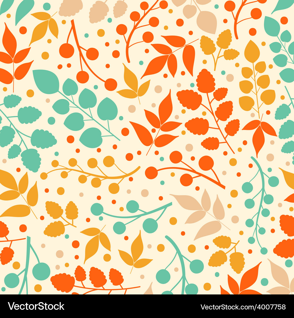 Colored pattern on leaves theme Autumn pattern Vector Image