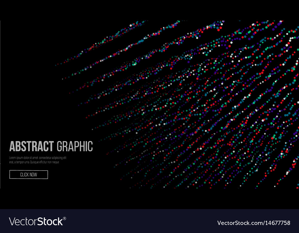 Composed of particles abstract graphic design