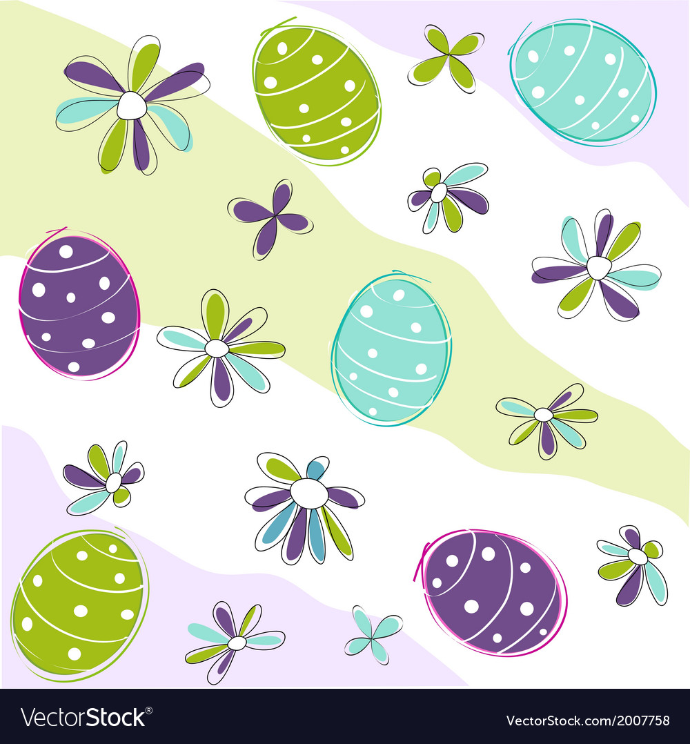Easter Egg Pattern - Floral & Dots