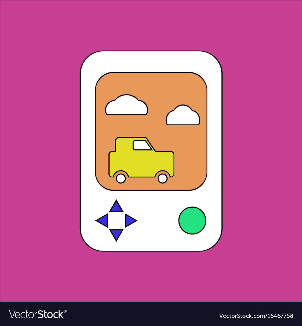Flat icon design collection portable game