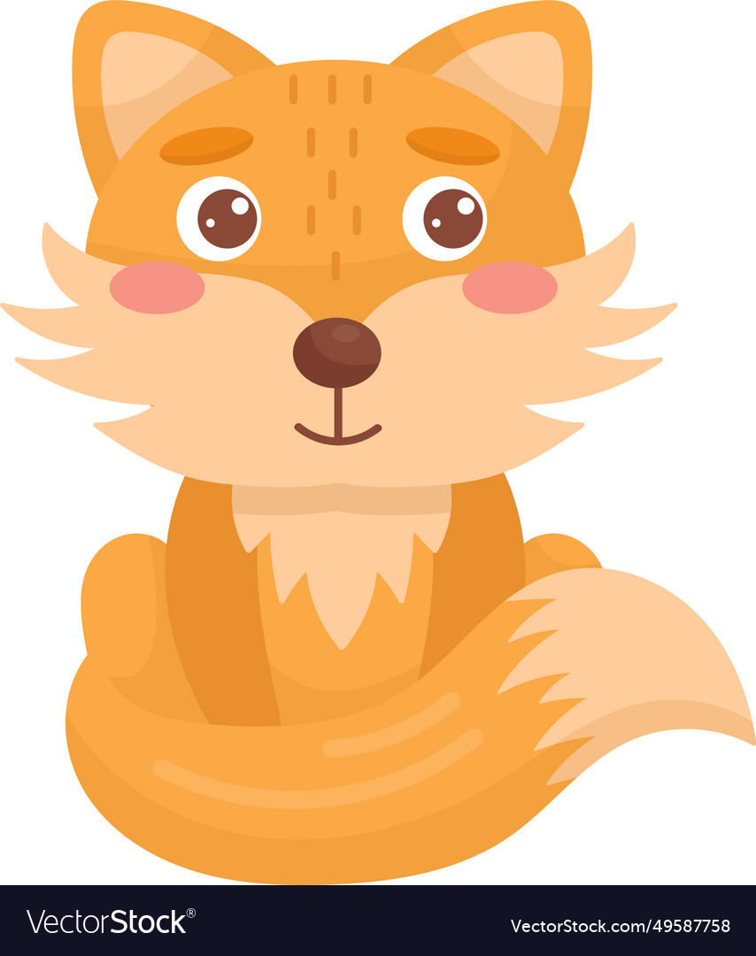 Fox baby animal Royalty Free Vector Image - VectorStock