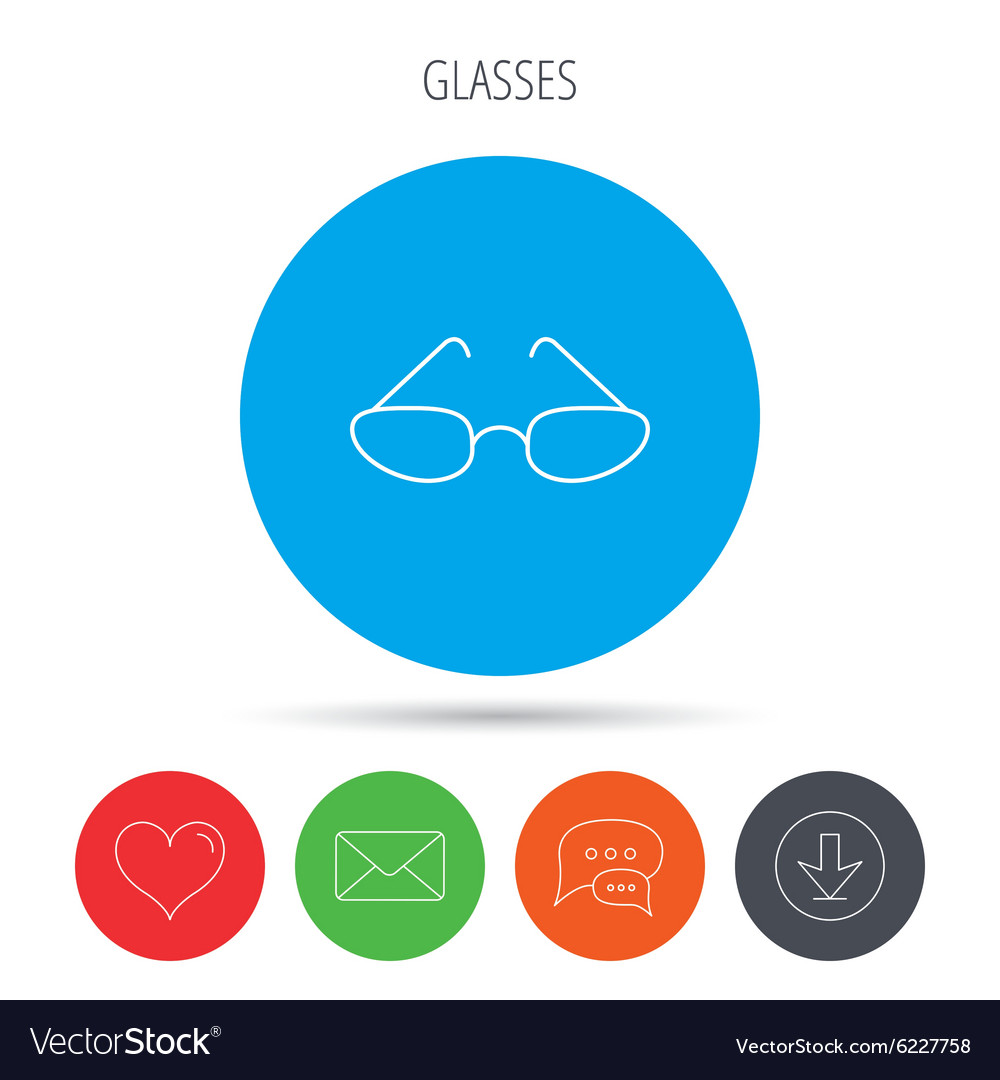 Glasses icon reading accessory sign