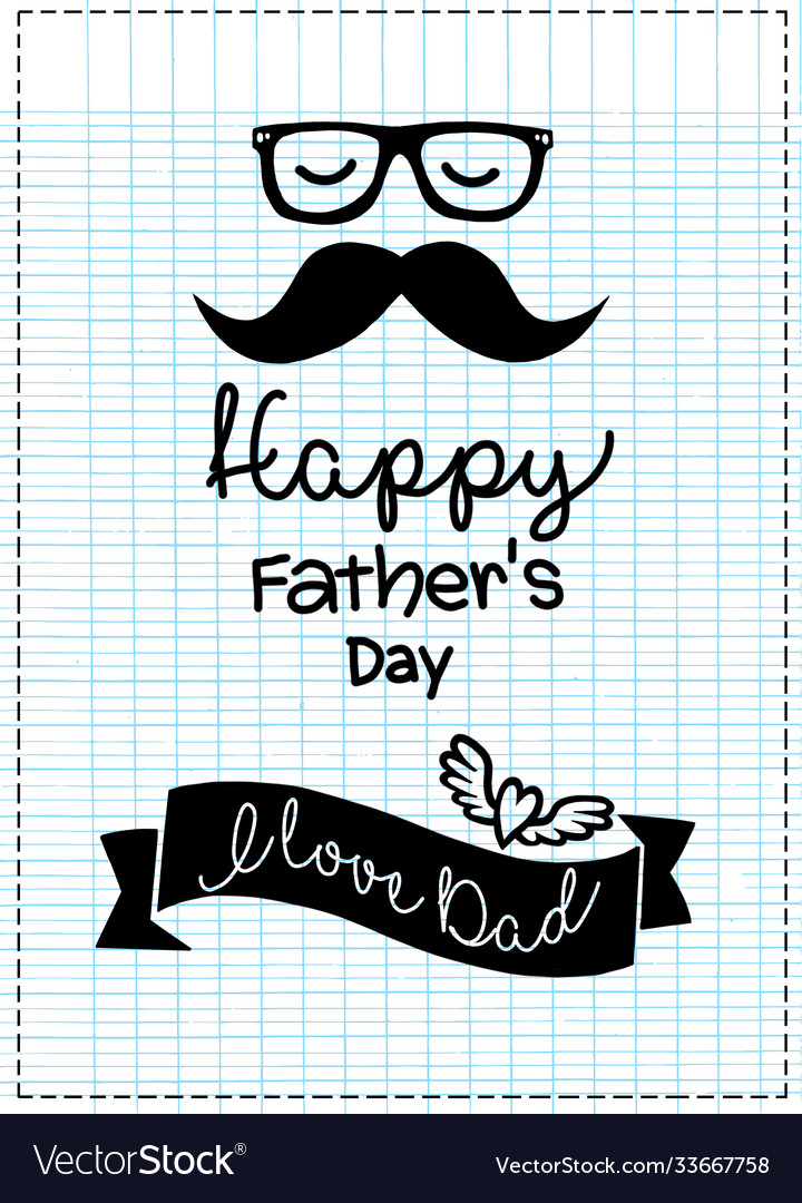 I love dad happy fathers day greeting concept
for