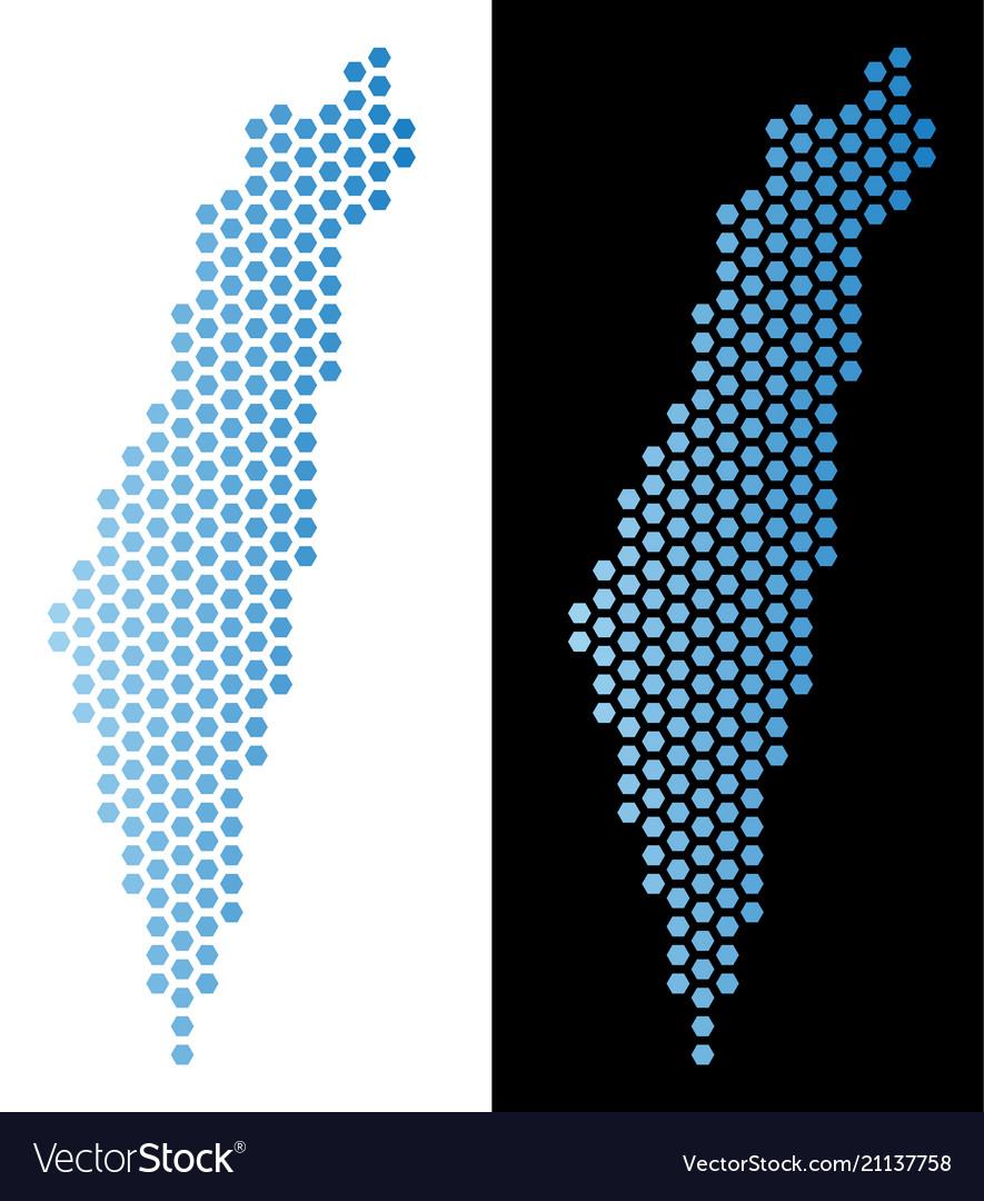 Israel map honeycomb mosaic