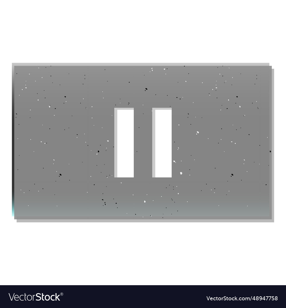 Pause button rectangle icon vector image Pause button rectangle icon
