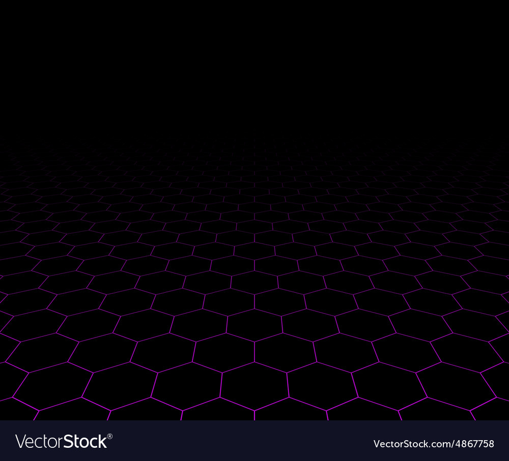 Perspective grid hexagonal surface
