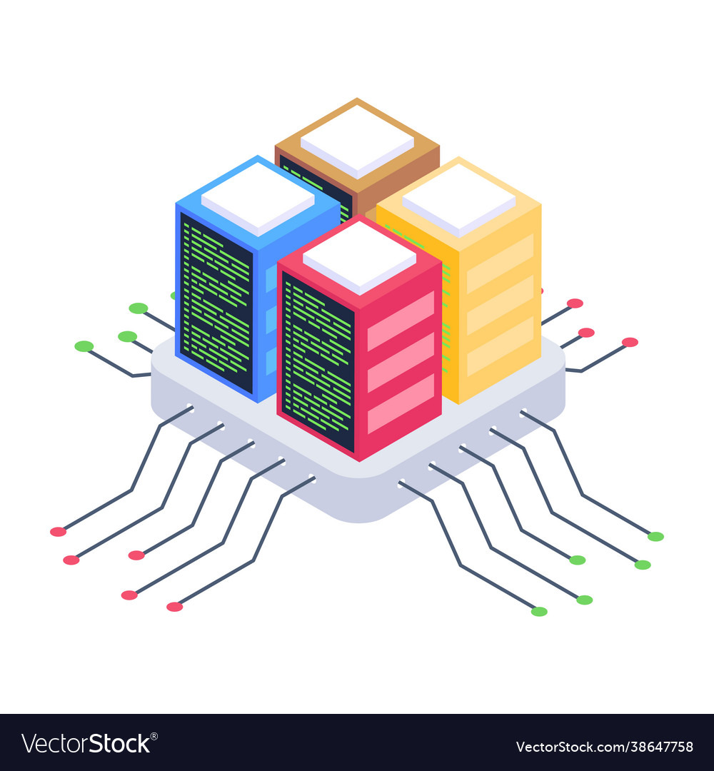 Server room Royalty Free Vector Image - VectorStock