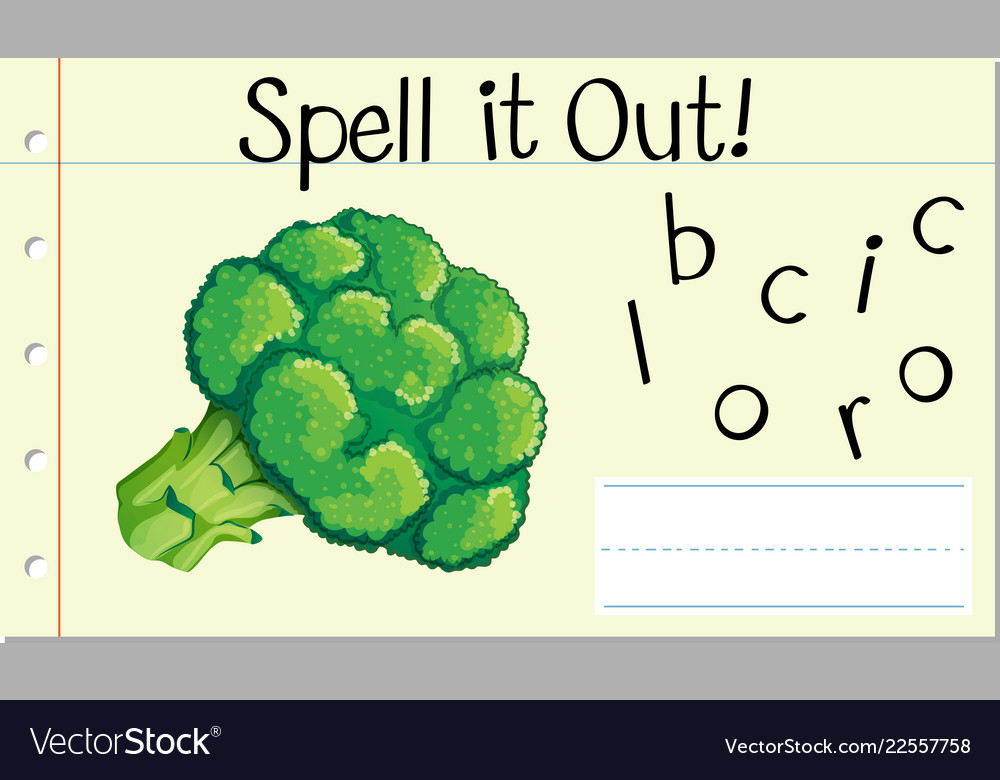 Spell english word broccoli