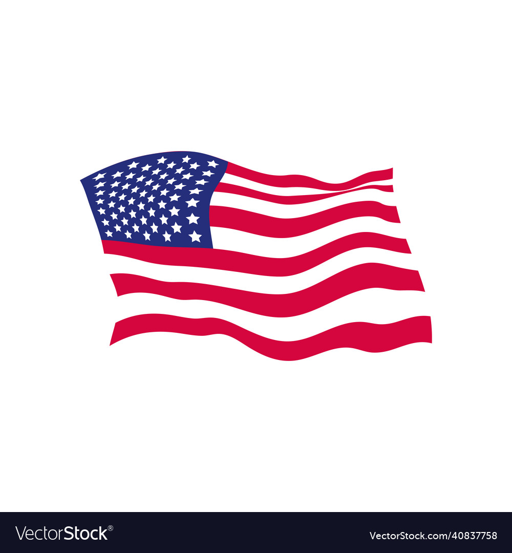 Usa flag icon design template isolated Royalty Free Vector