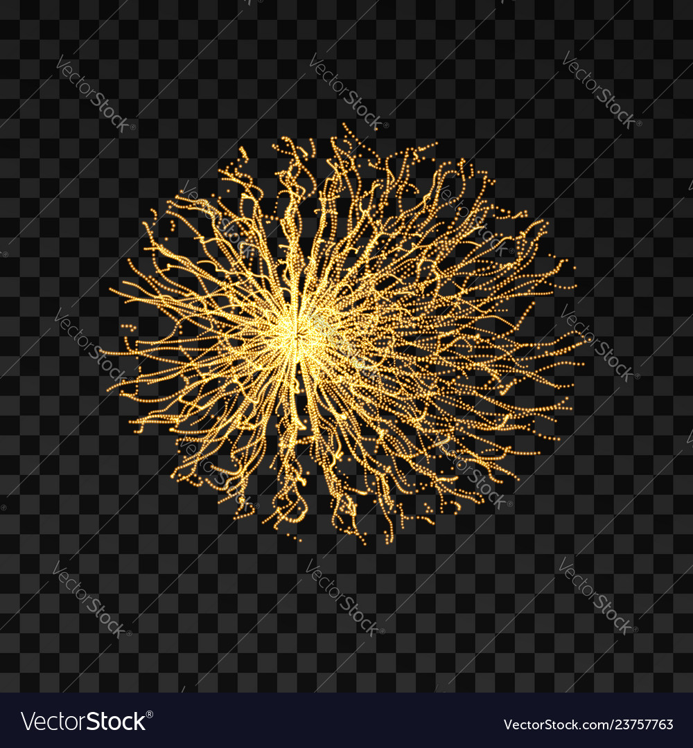 Array with dynamic particles 3d technology style vector image Array with dynamic particles 3d technology style