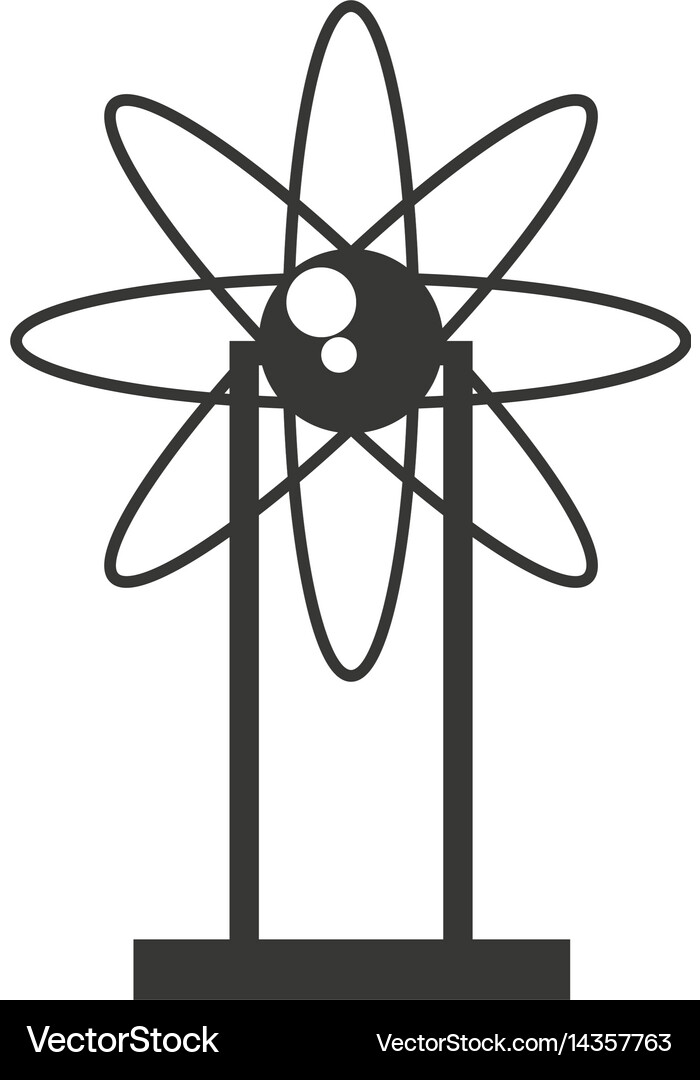 Atom molecule isolated icon Royalty Free Vector Image