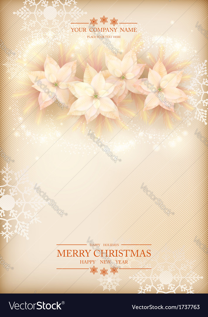 Christmas Poinsettia Festive Background