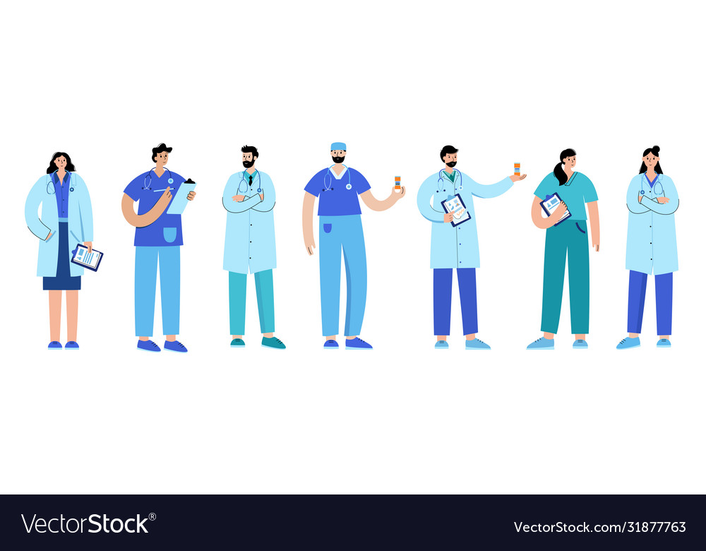Clinic and doctor concept vector image Clinic and doctor concept