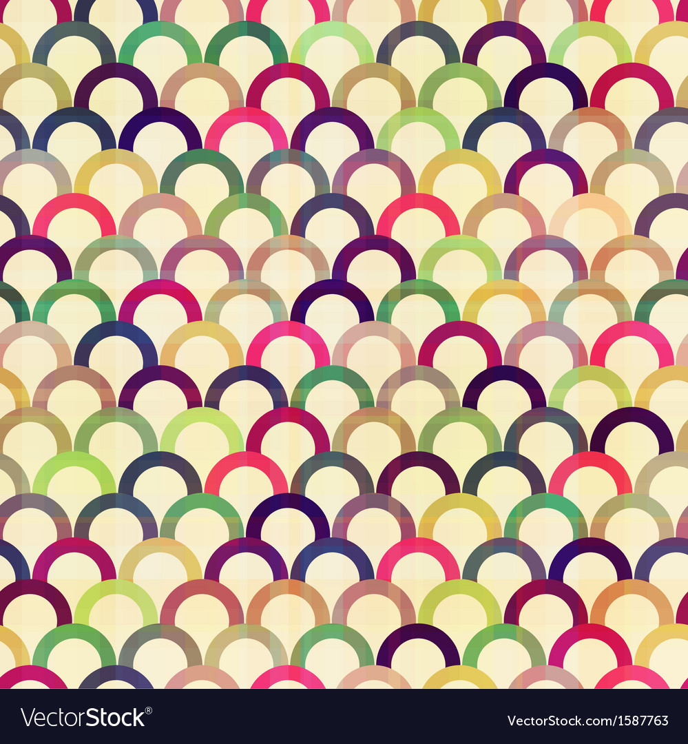 Colorful Scallop Circular Pattern
