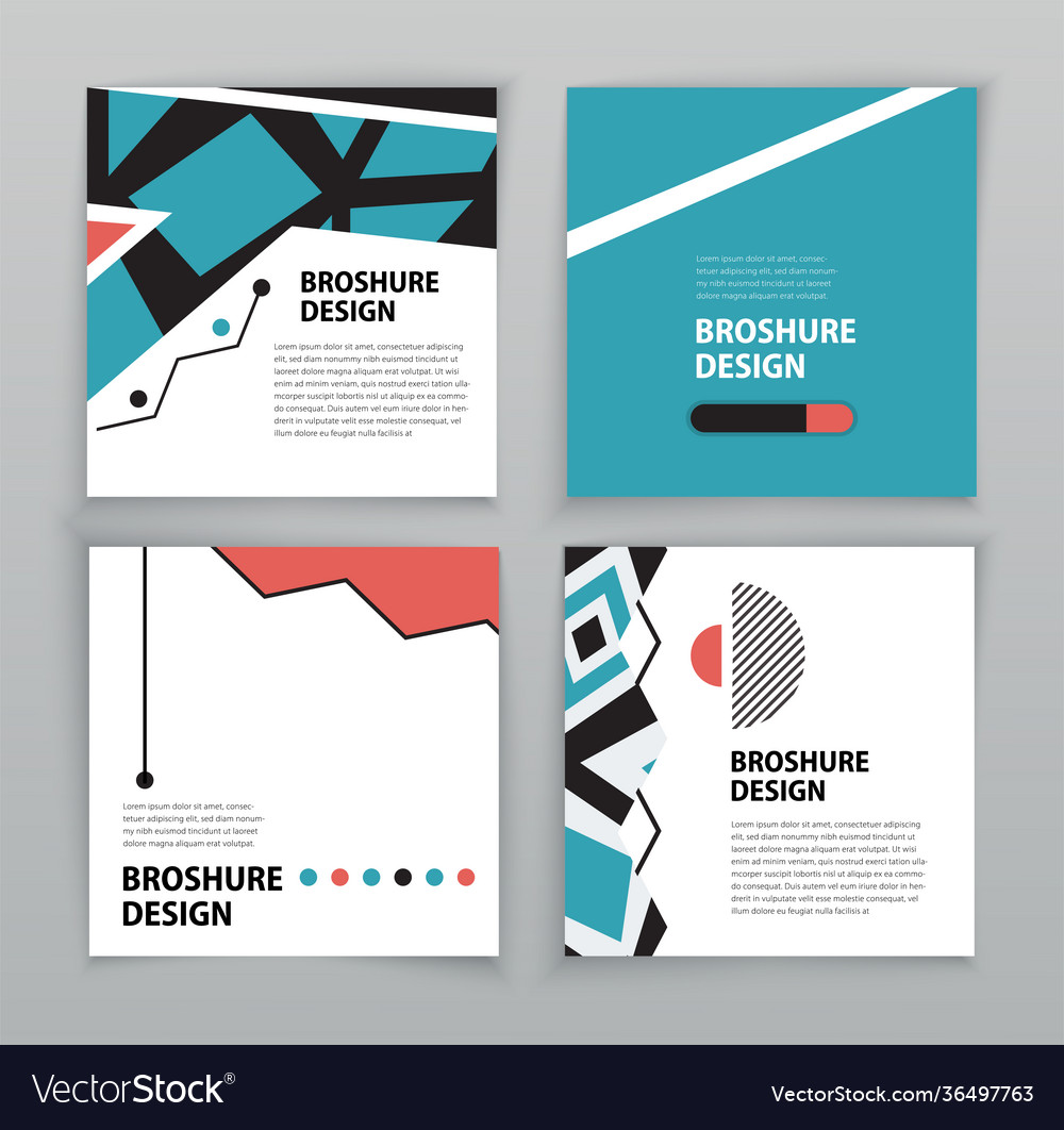Geometry banner set memphis pattern vector image Geometry banner set memphis pattern