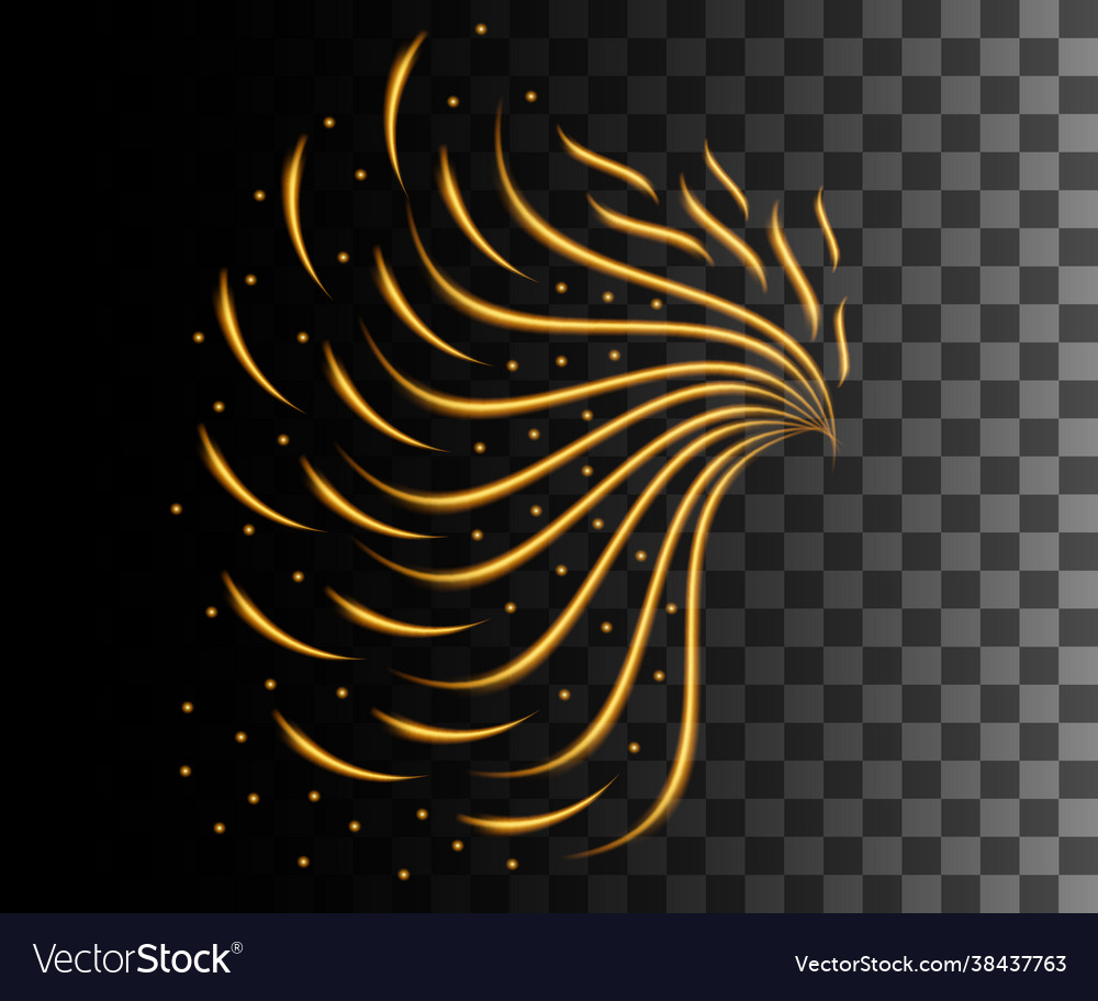 Glowing line abstract effect golden lines light