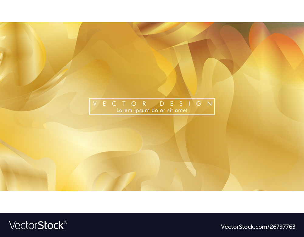 Golden yellow background wave pattern vector image Golden yellow background wave pattern