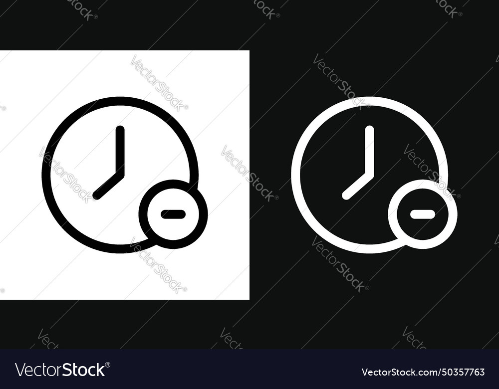 Less time icon set reduce clock hourglass and low Vector Image