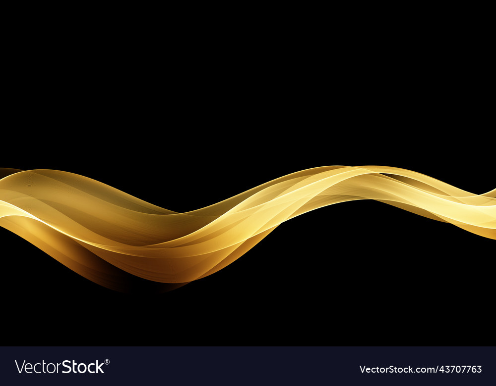 Luxury golden transparent wave background Vector Image