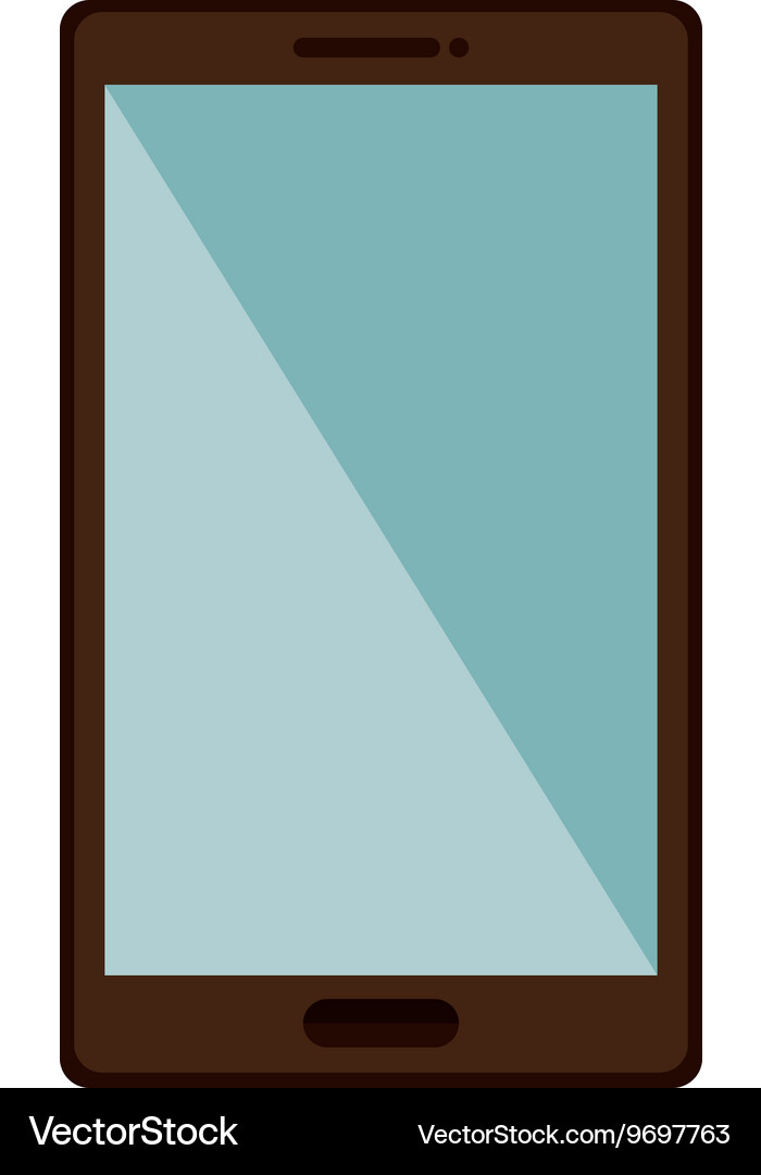 Mobile smartphone isolated flat icon Royalty Free Vector