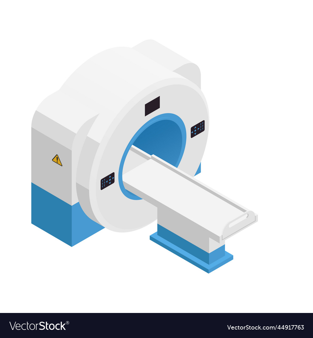 Neuro mri isometric composition Royalty Free Vector Image