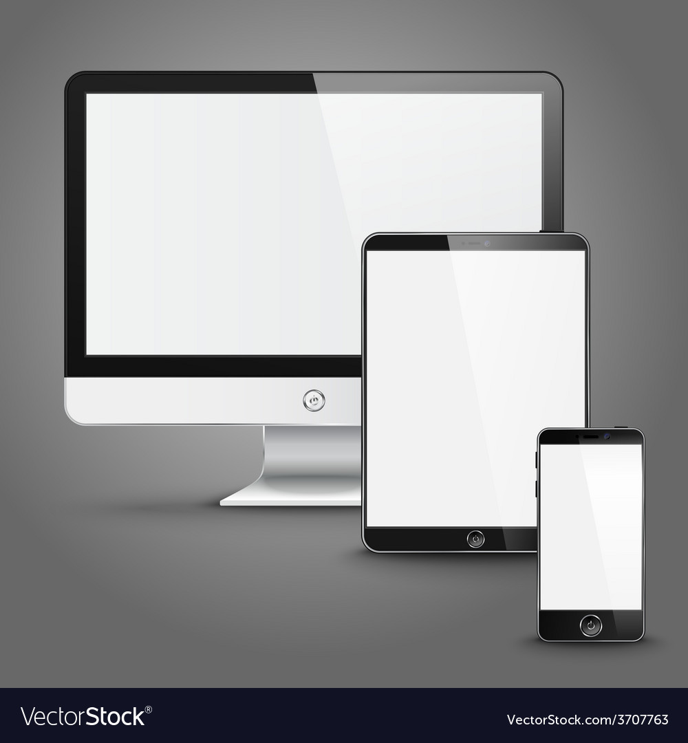 Set of all size screen devices for site preview