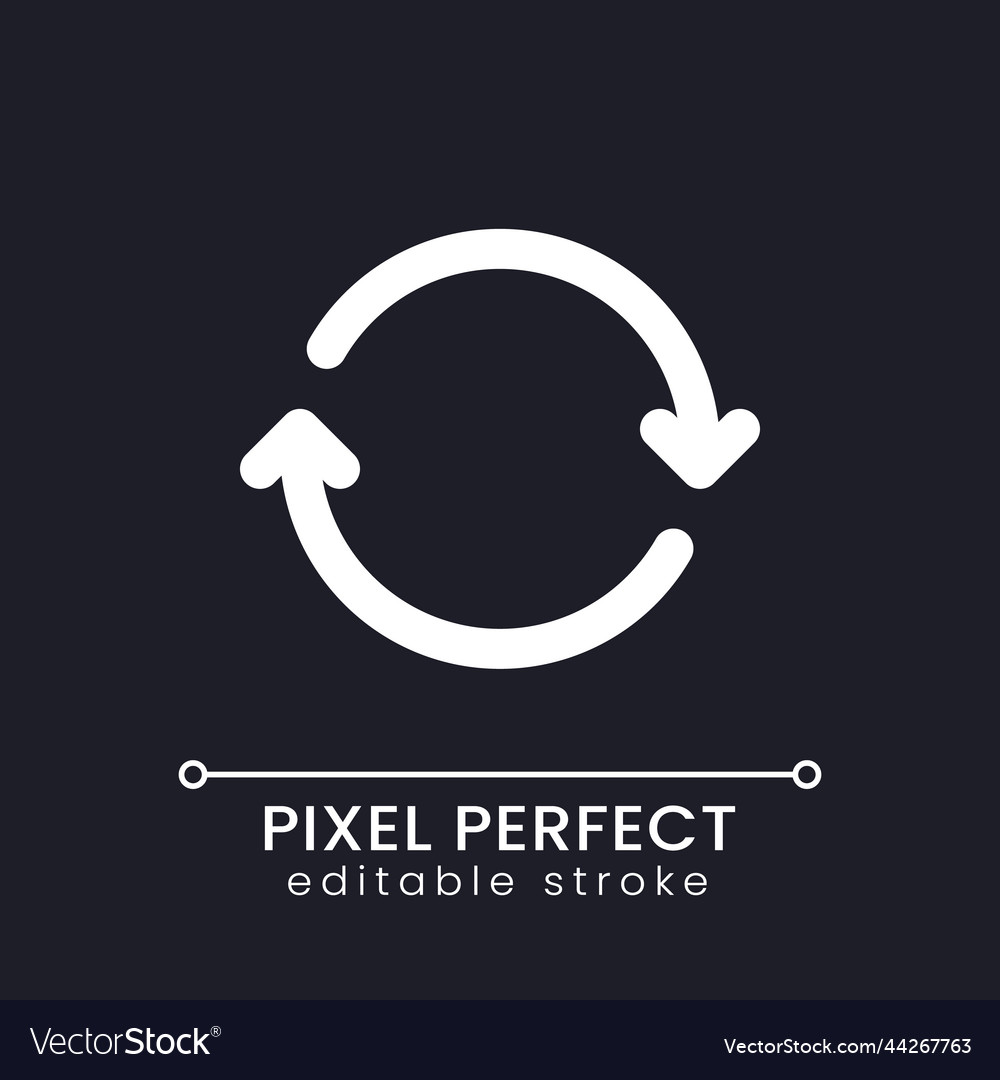 System upgrade pixel perfect white linear ui icon vector image System upgrade pixel perfect white linear ui icon