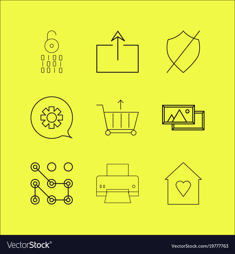 Web linear icon set simple outline icons
