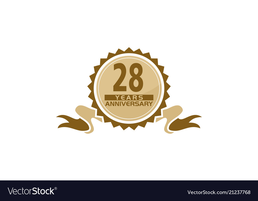 28 years ribbon anniversary