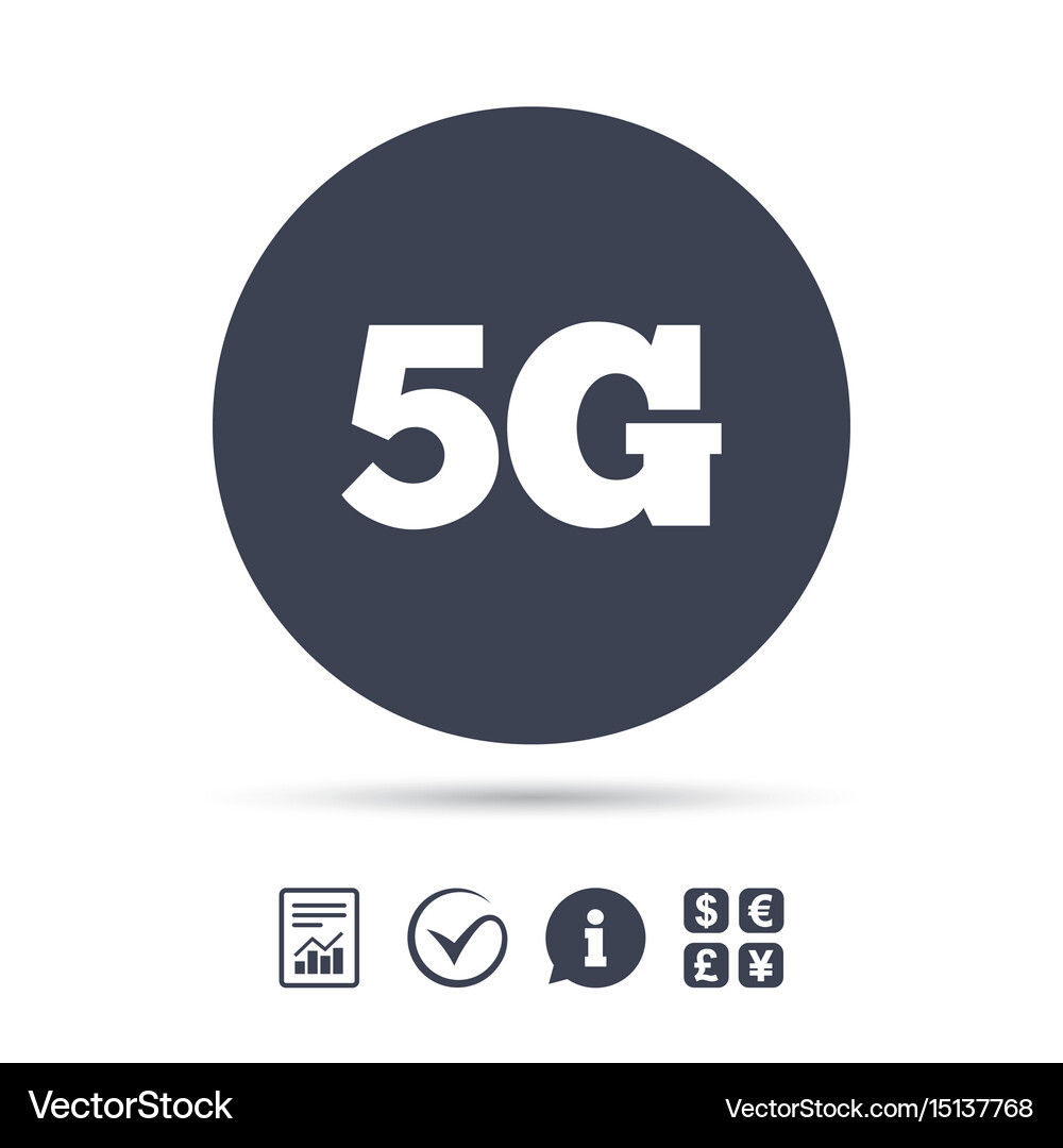 5g sign mobile telecommunications technology Vector Image