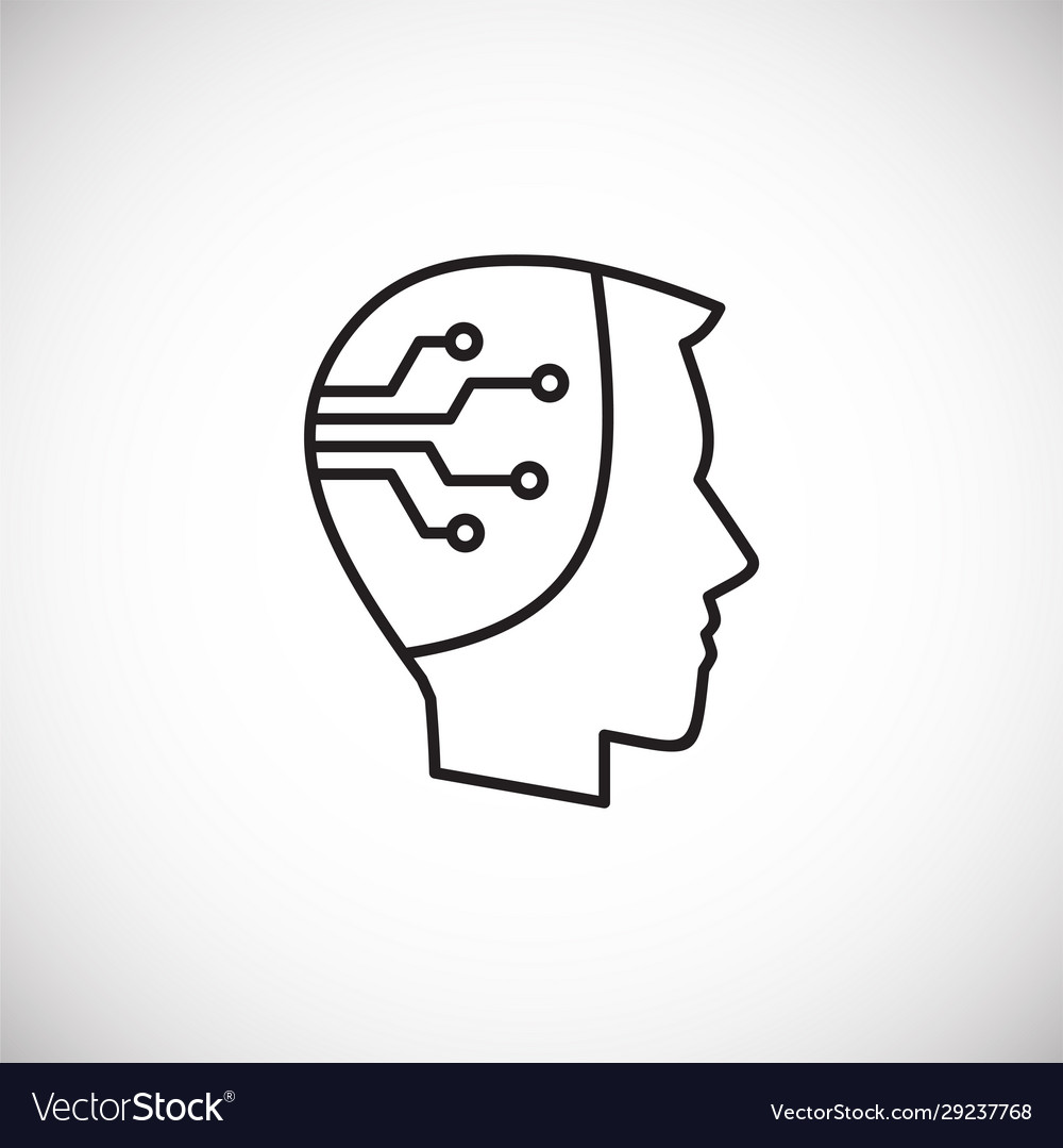 Ai related icon on background for graphic and web vector image Ai related icon on background for graphic and web