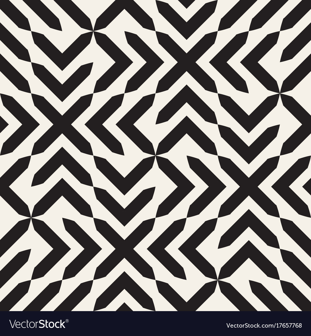Cross Tiling Pattern - Monochrome