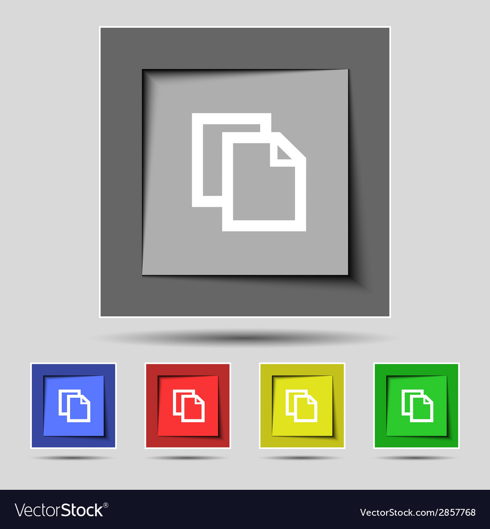 Edit document sign icon content button set