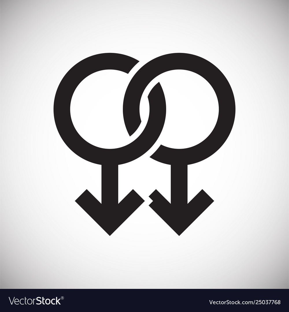 Gender icon on background for graphic and web