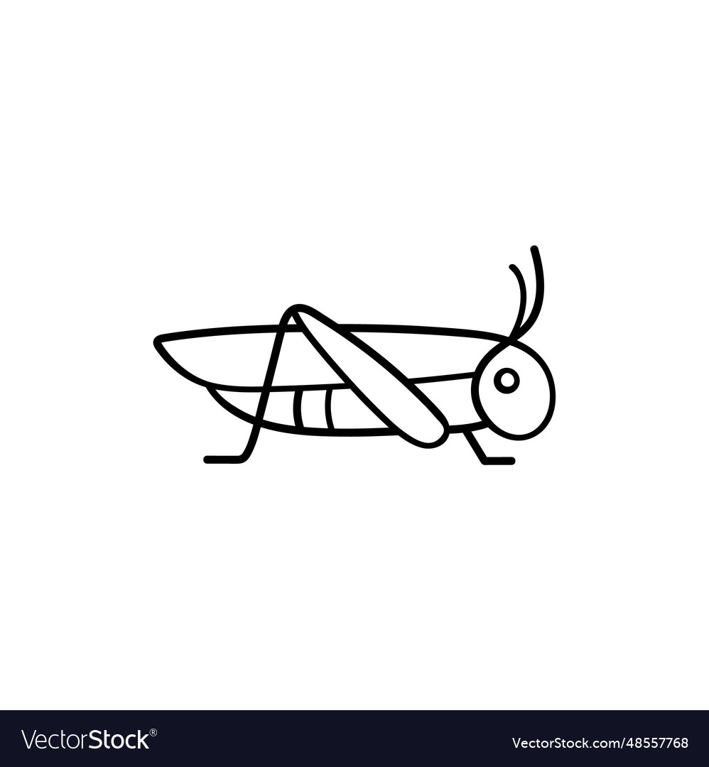 Grasshopper line style icon design