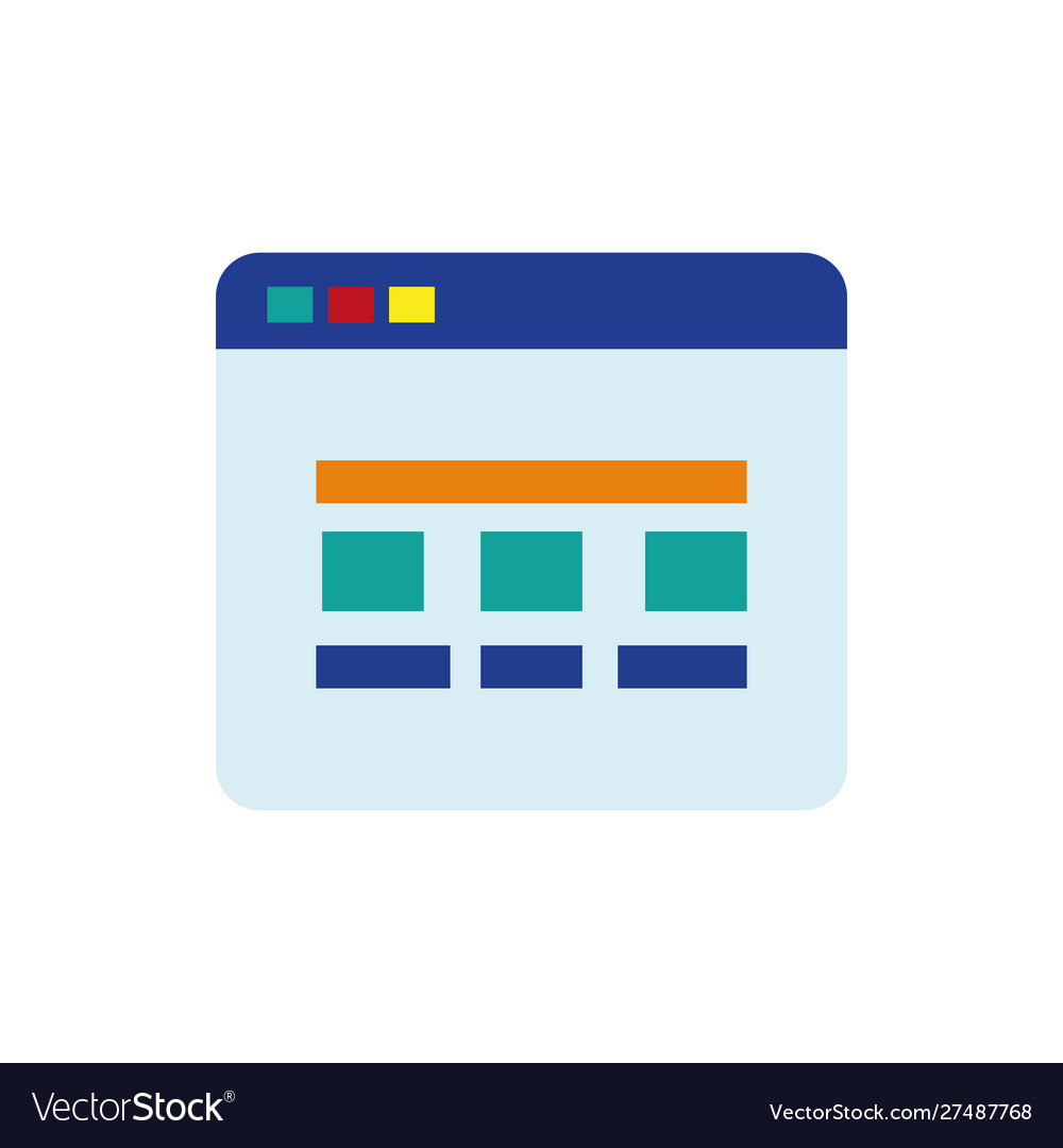 Isolated Website Icon Flat Design Royalty Free Vector Image