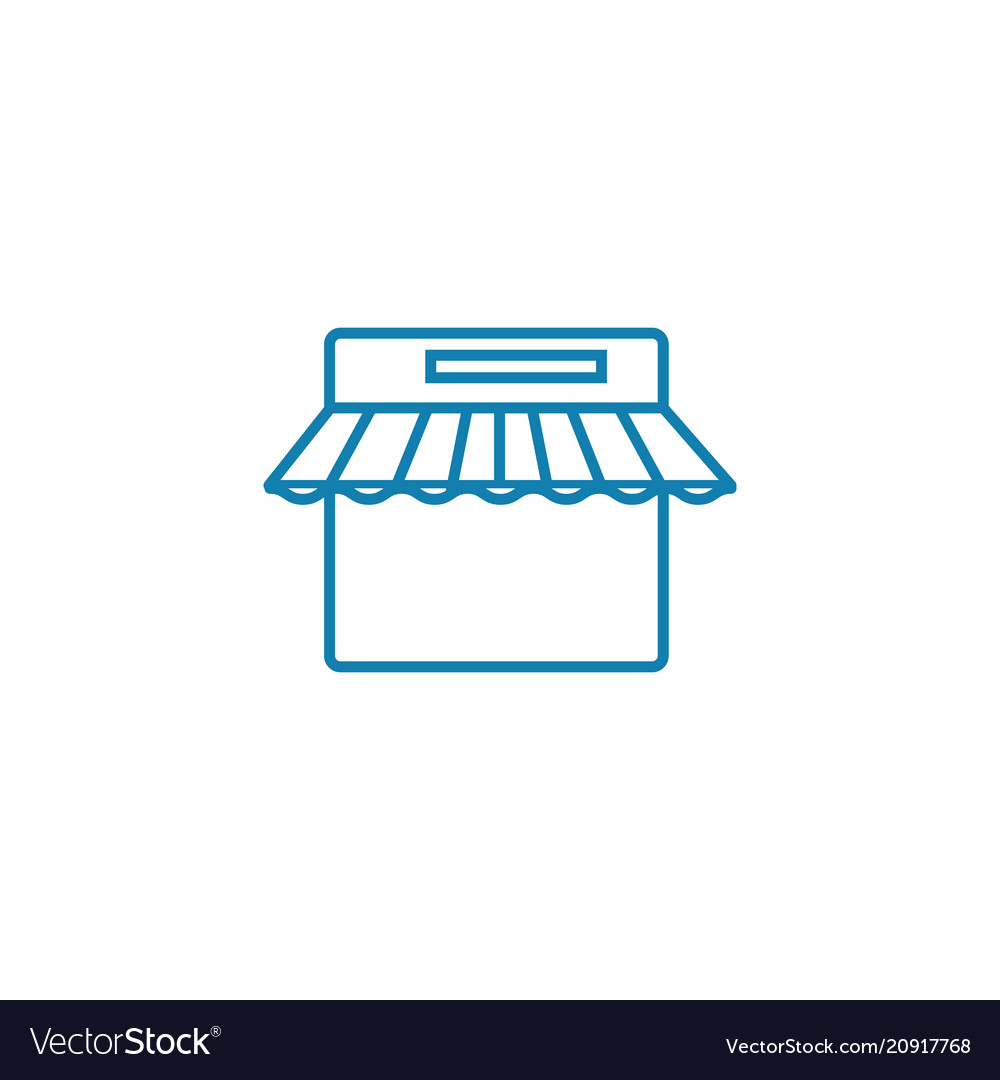 Point of sale linear icon concept Royalty Free Vector Image