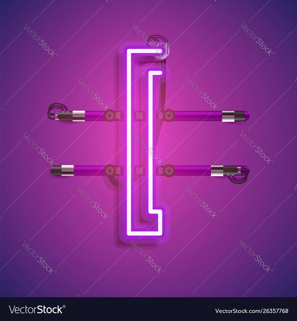 Realistic neon character with wires and console vector image Realistic neon character with wires and console