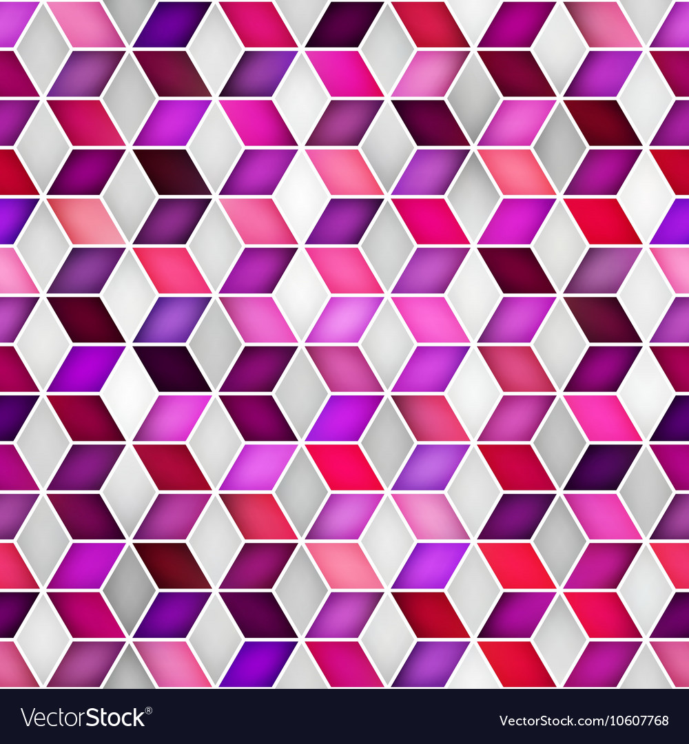 Seamless multicolor gradient cube shape