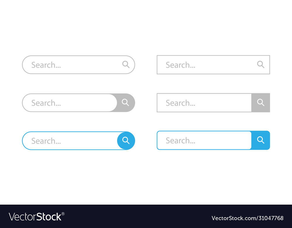 Search bar isolated elements browser web concept