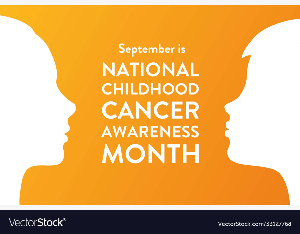 September Is National Childhood Cancer Awareness Vector Image