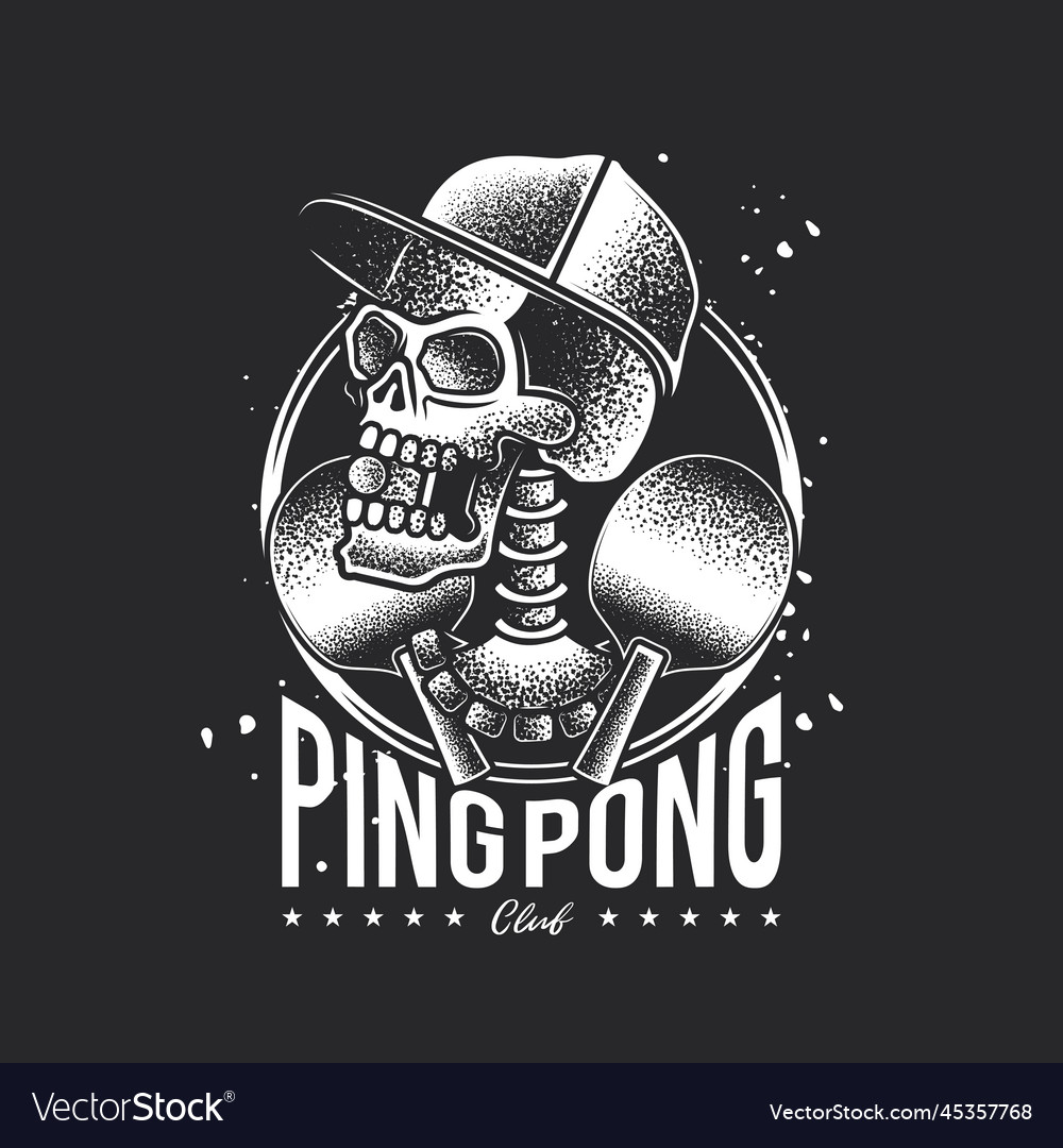Skull with Cap - Ping Pong