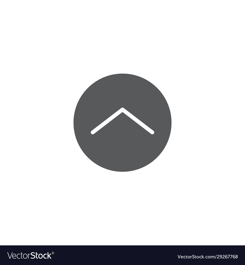 Swipe up arrows button isolated on white vector image Swipe up arrows button isolated on white
