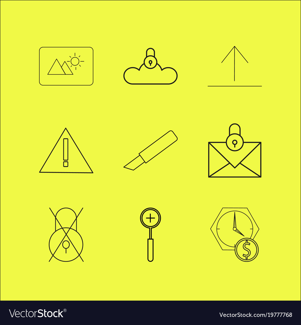Web linear icon set simple outline icons