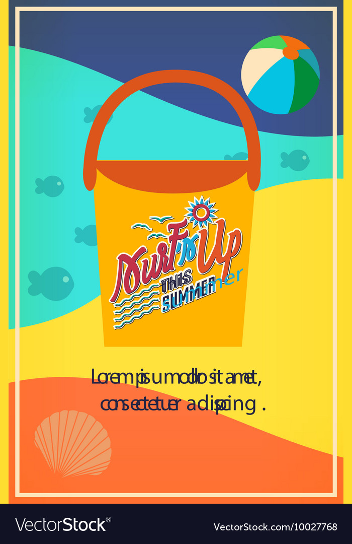 With typography and summer elements