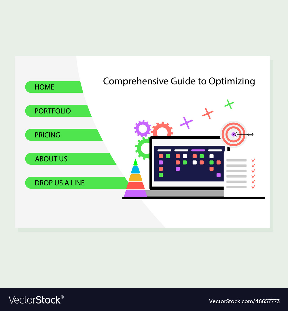 Comprehensive guide to optimizing landing page vector image Comprehensive guide to optimizing landing page